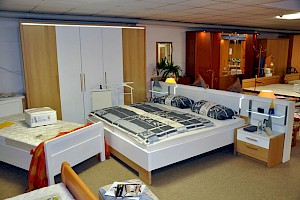 Schlafzimmer Lackweiß / Eiche