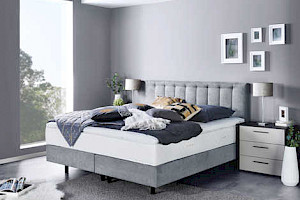 Boxspringbett  Z20833-1 - modern, grau