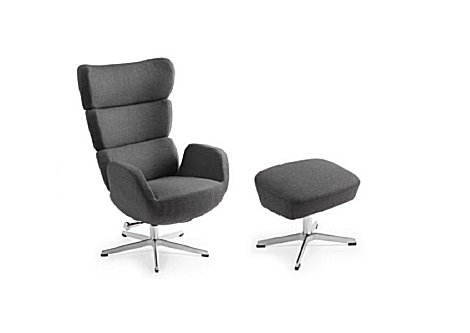 Drehsessel Z22089-1 - Stoffbezug, inkl. Hocker